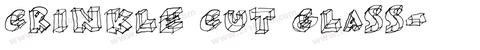 Crinkle Cut Glass字体转换
